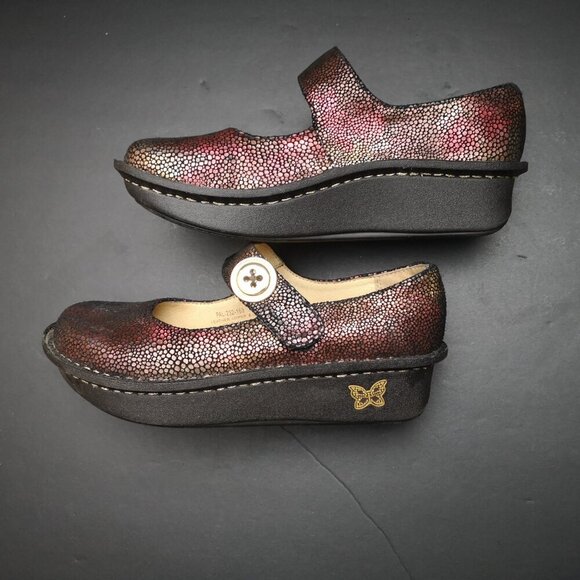 Alegria Ladies Size 35 (approx. 4.5 US) Paloma Mary Jane Slight Wedge Shoes - Picture 8 of 10